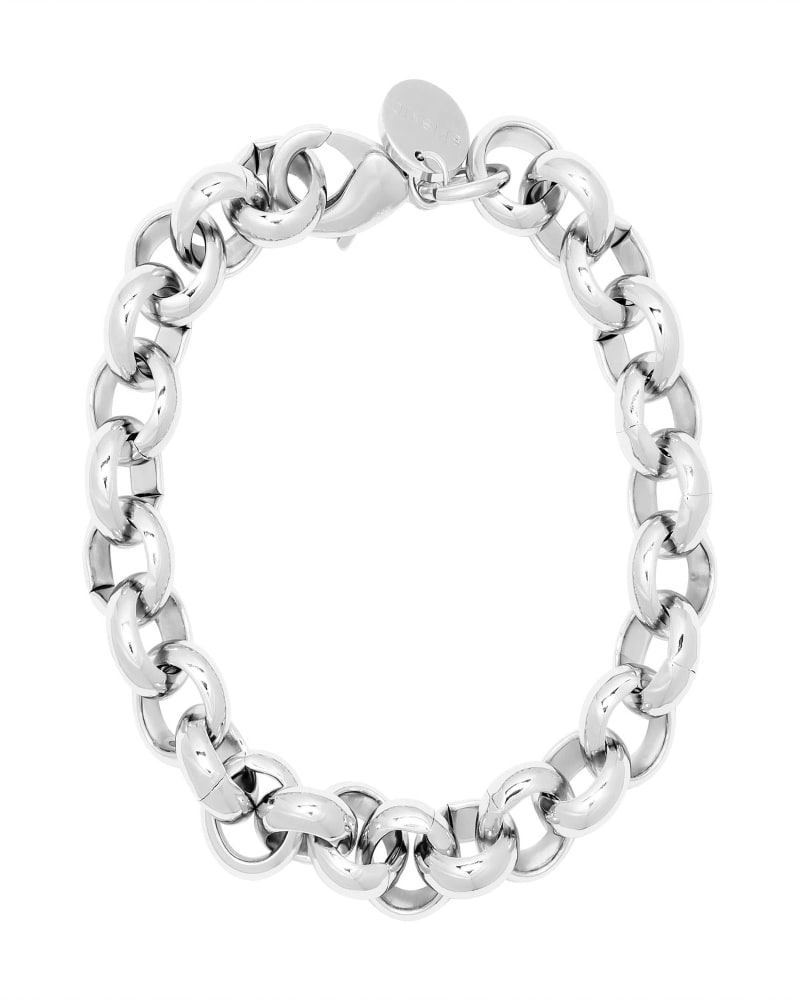 Front of a size 7" Royal Bracelet 7" Silver in Silver by Eklexic. | dia_product_style_image_id:282491